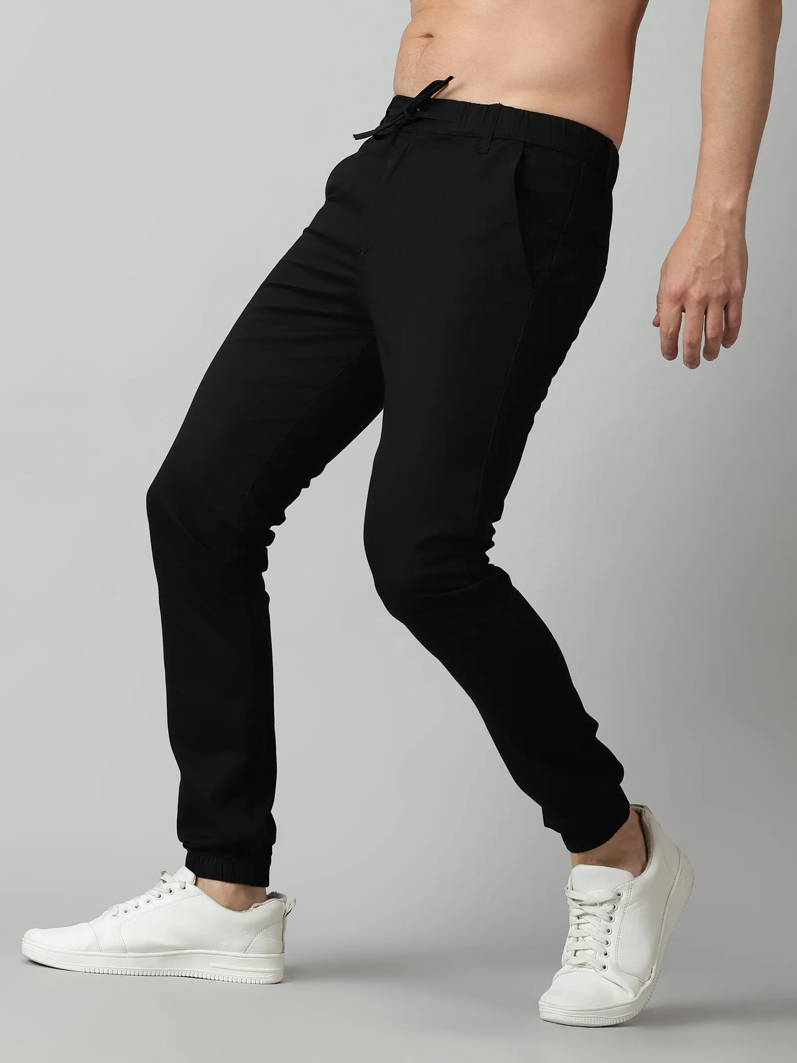 Black Twill joggers