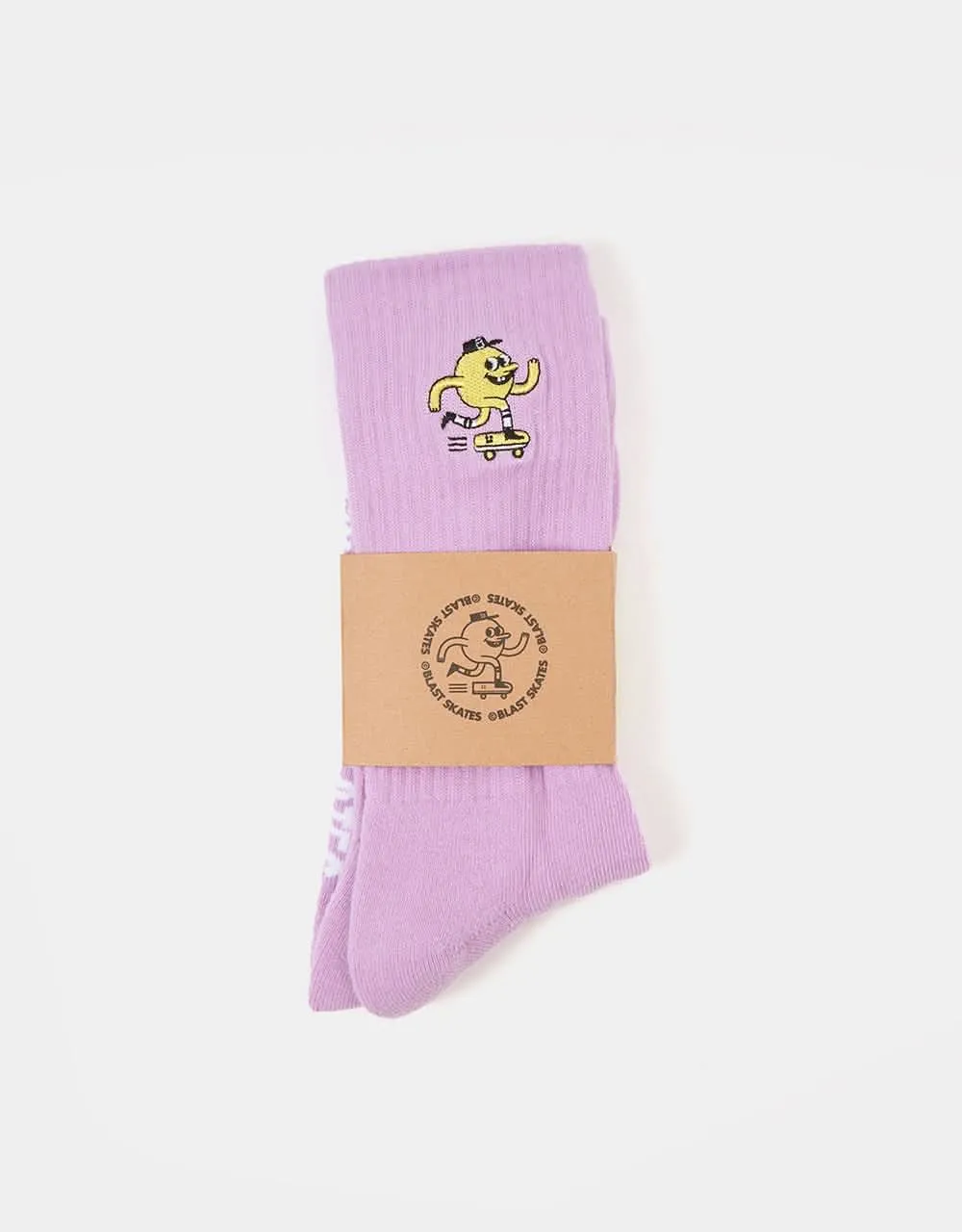 Blast Skates Embroidered Socks - Lilac