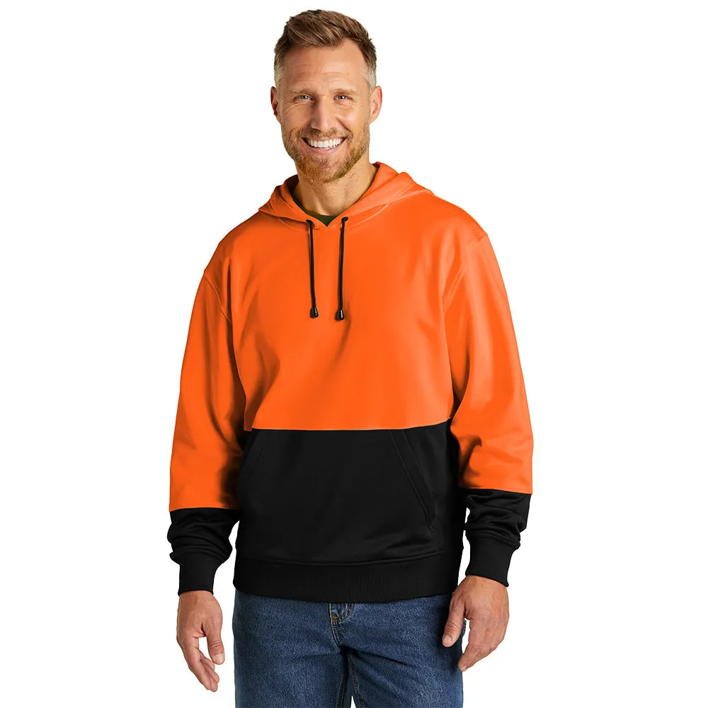 CornerStone® Enhanced Visibility Fleece Pullover Hoodie - Safety Orange