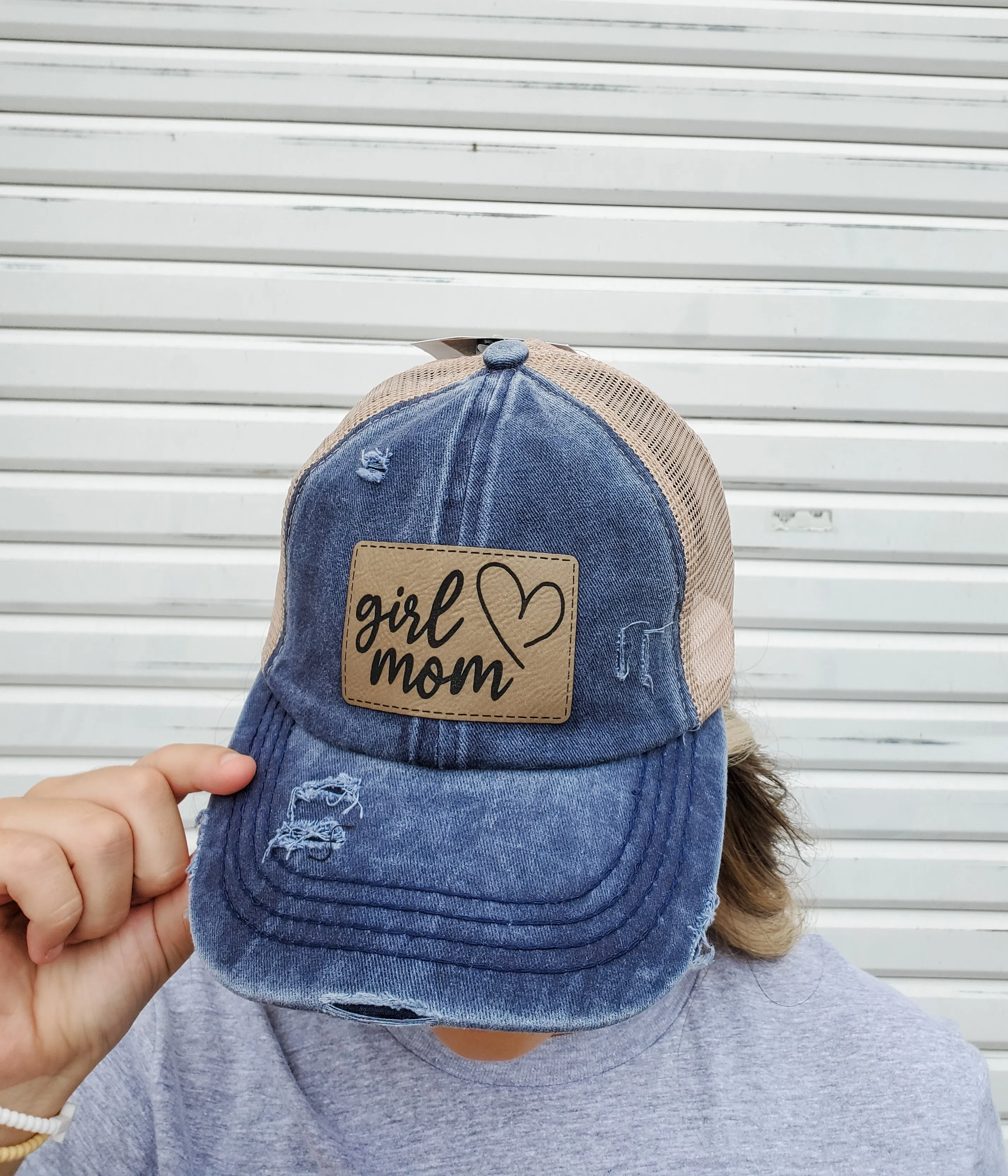 Denim Girl Mom Hat