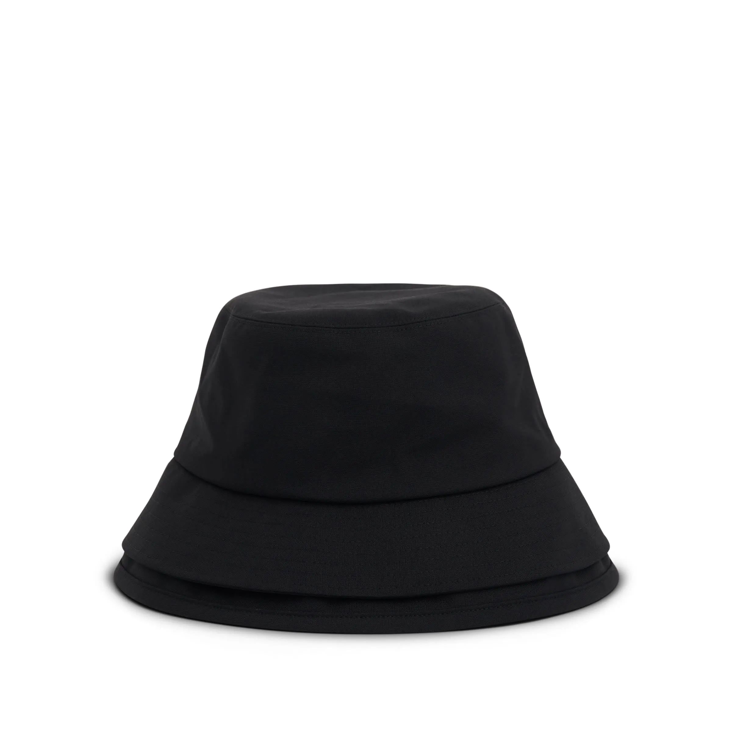 Double Brim Suiting Hat in Black