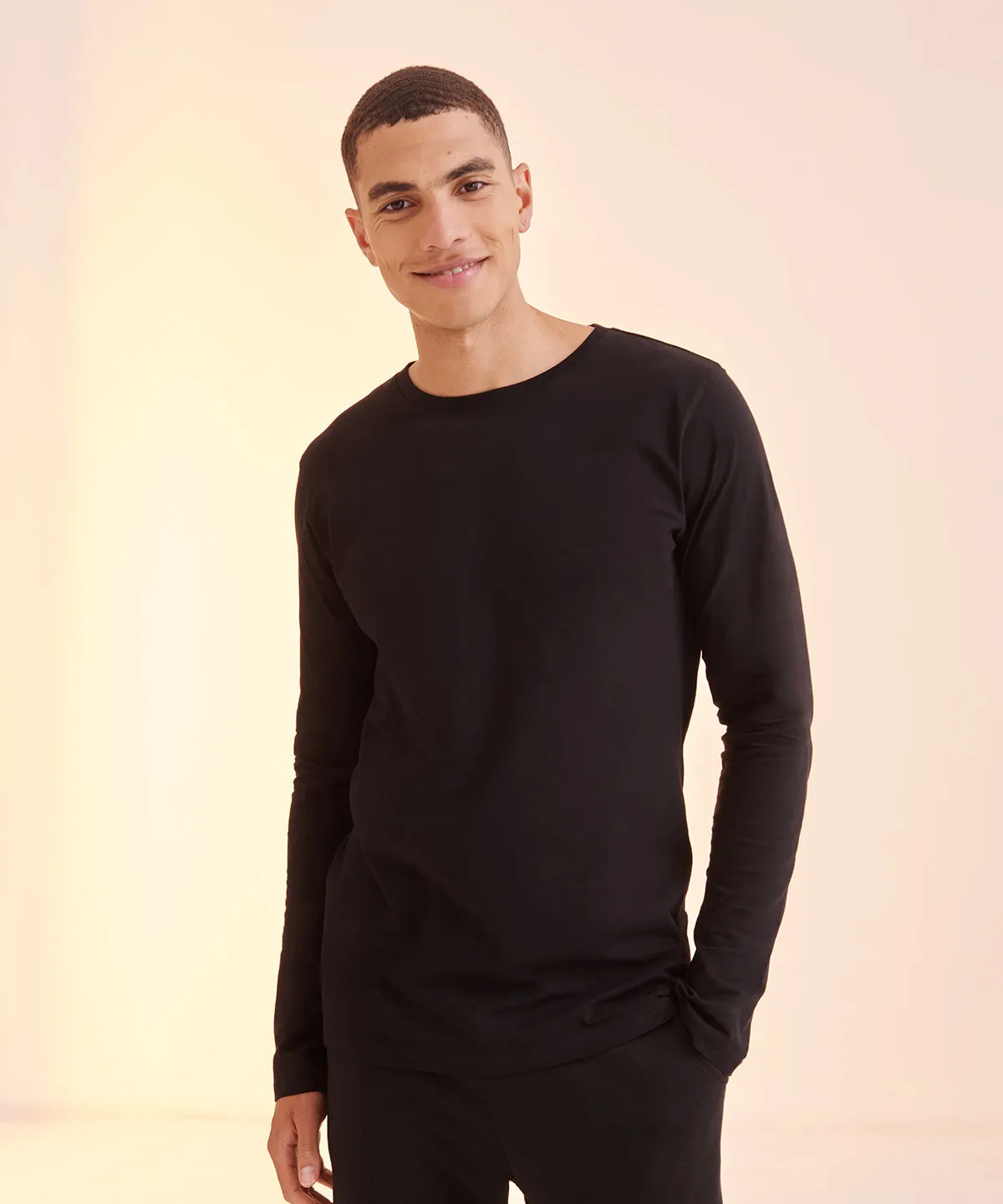 Feel good long sleeved stretch t-shirt | Black