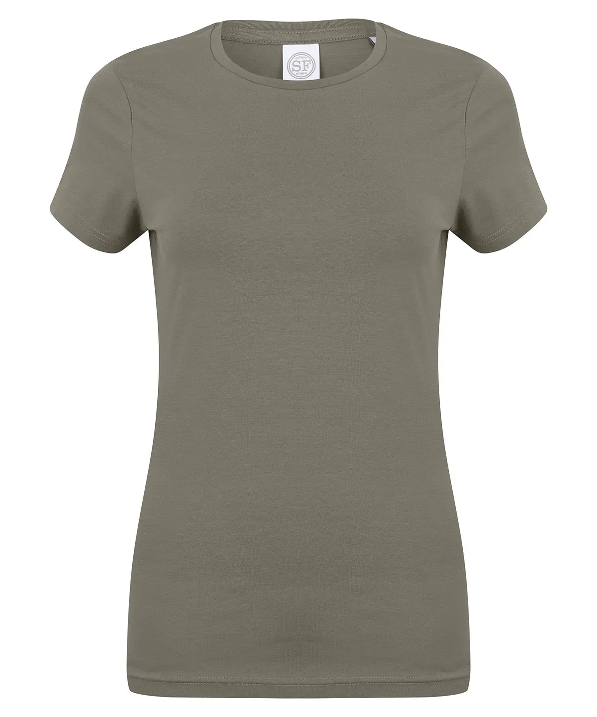 Feel good womens stretch t-shirt | Khaki