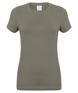 Feel good womens stretch t-shirt | Khaki