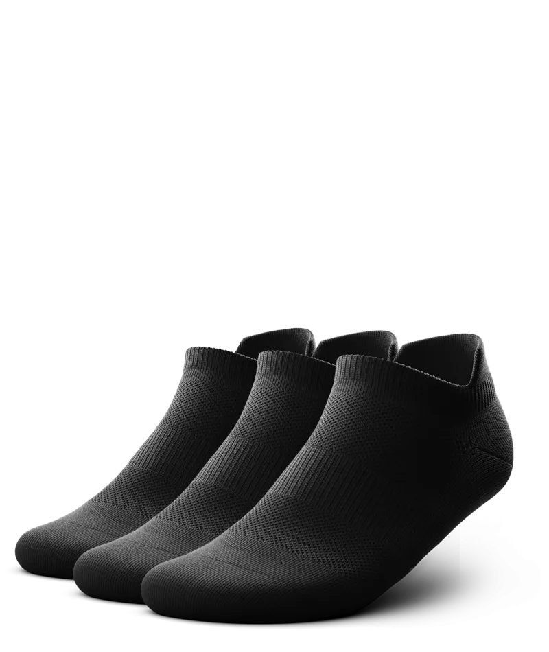 Flagship Ankle Socks Black 3-Pack