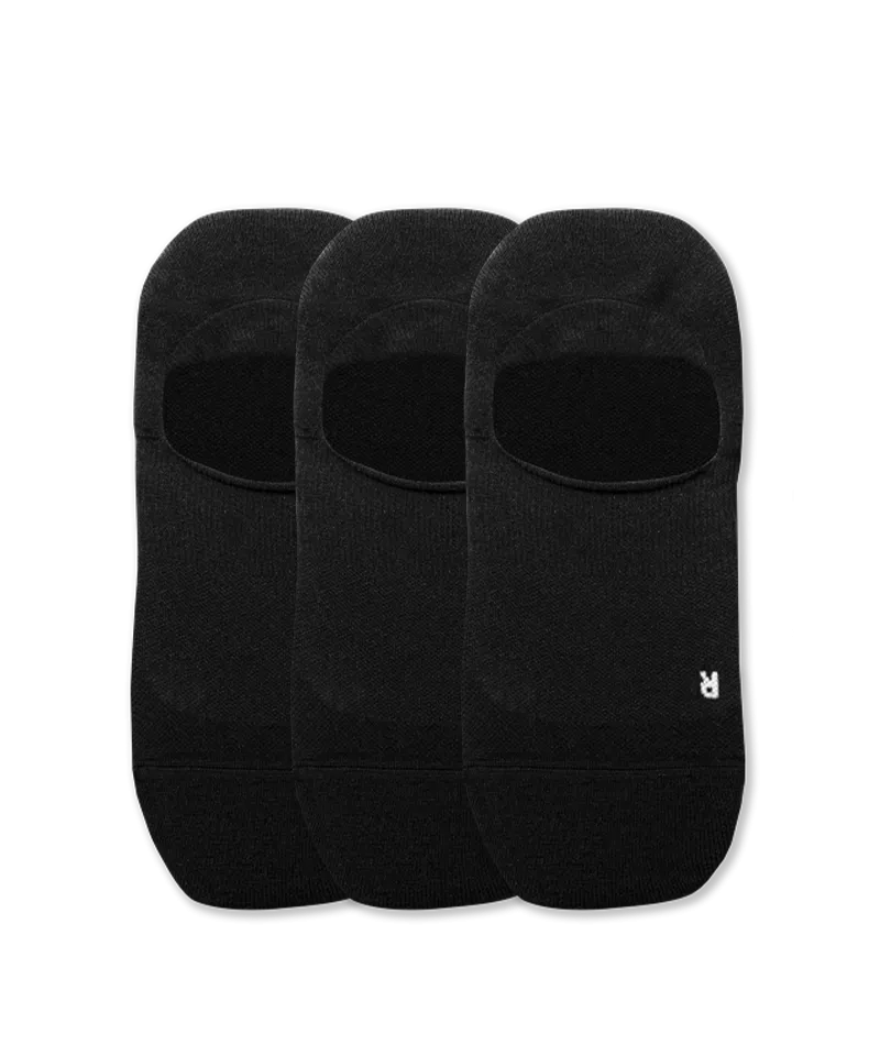 Flagship No Show Socks Black 3-Pack