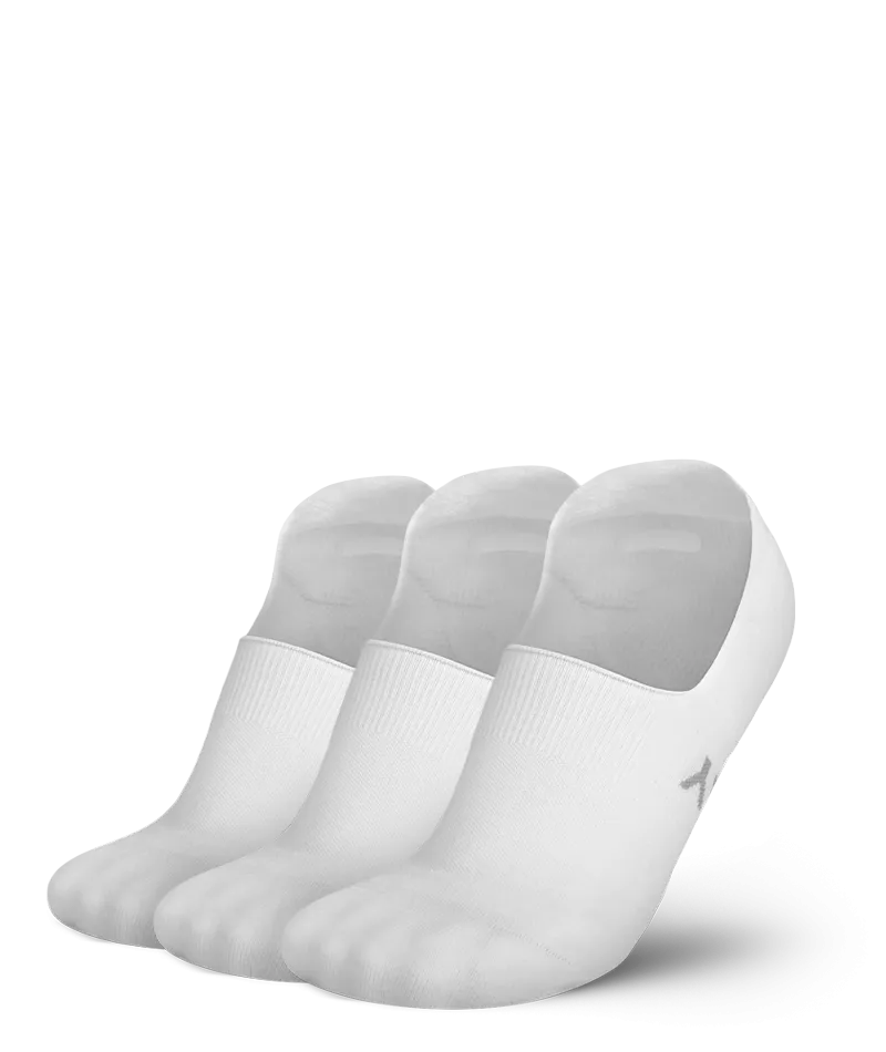 Flagship No Show Socks White 3-Pack