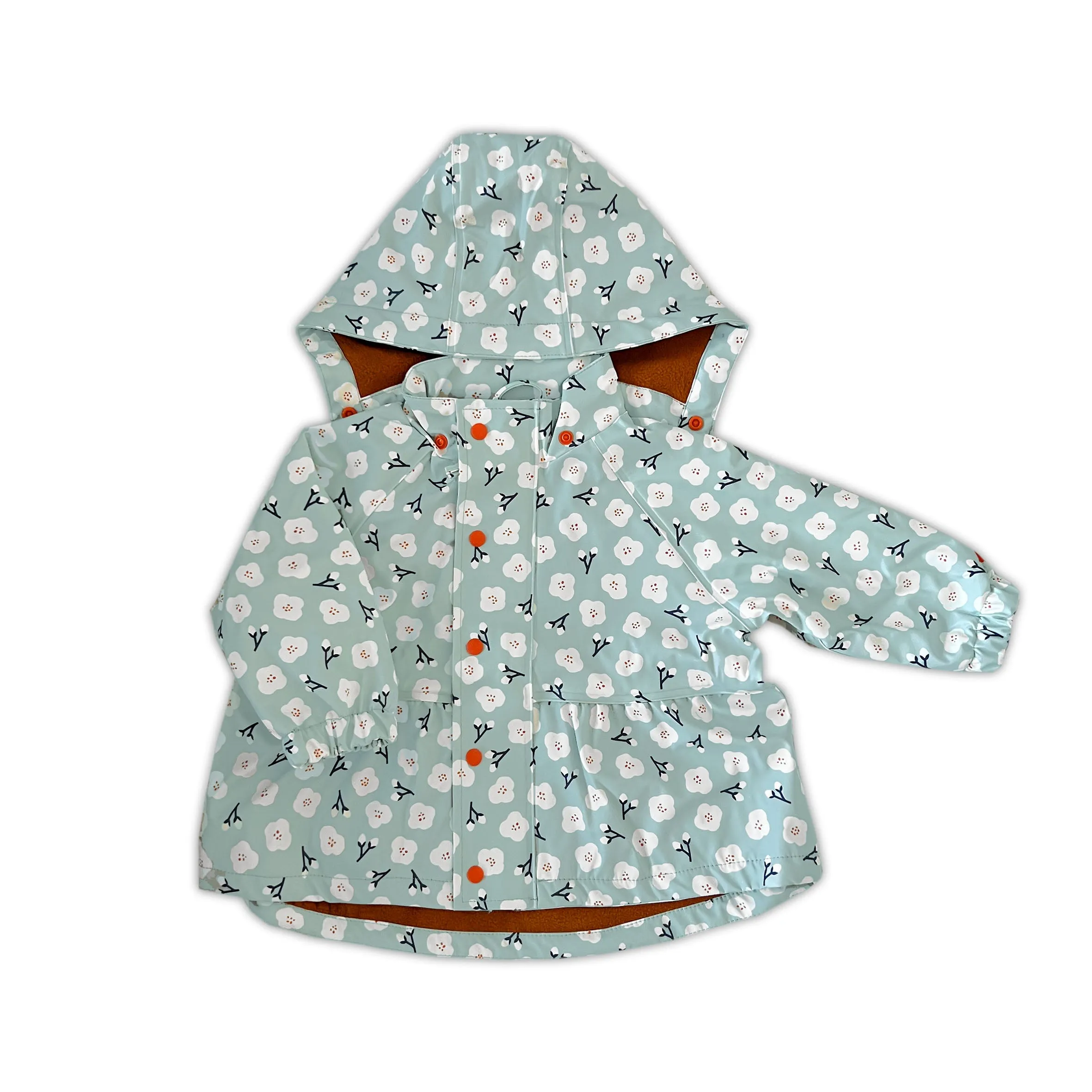 Floral Print Puddle Duck Kids Raincoat