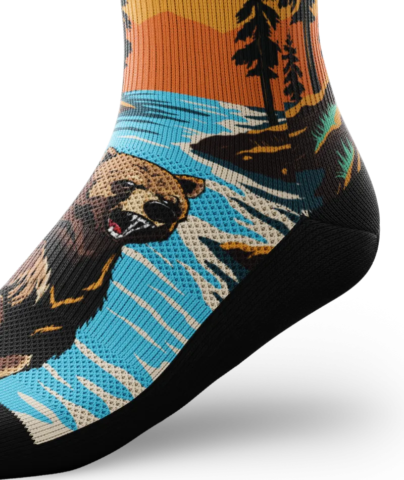 Grizzly Bear Crew Socks