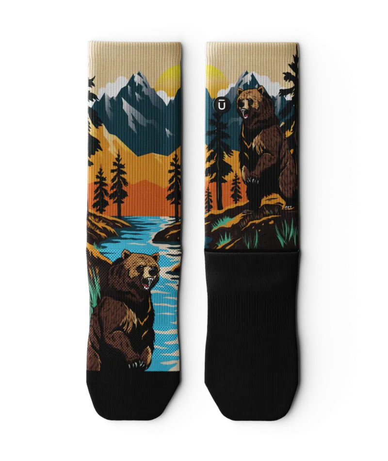 Grizzly Bear Crew Socks