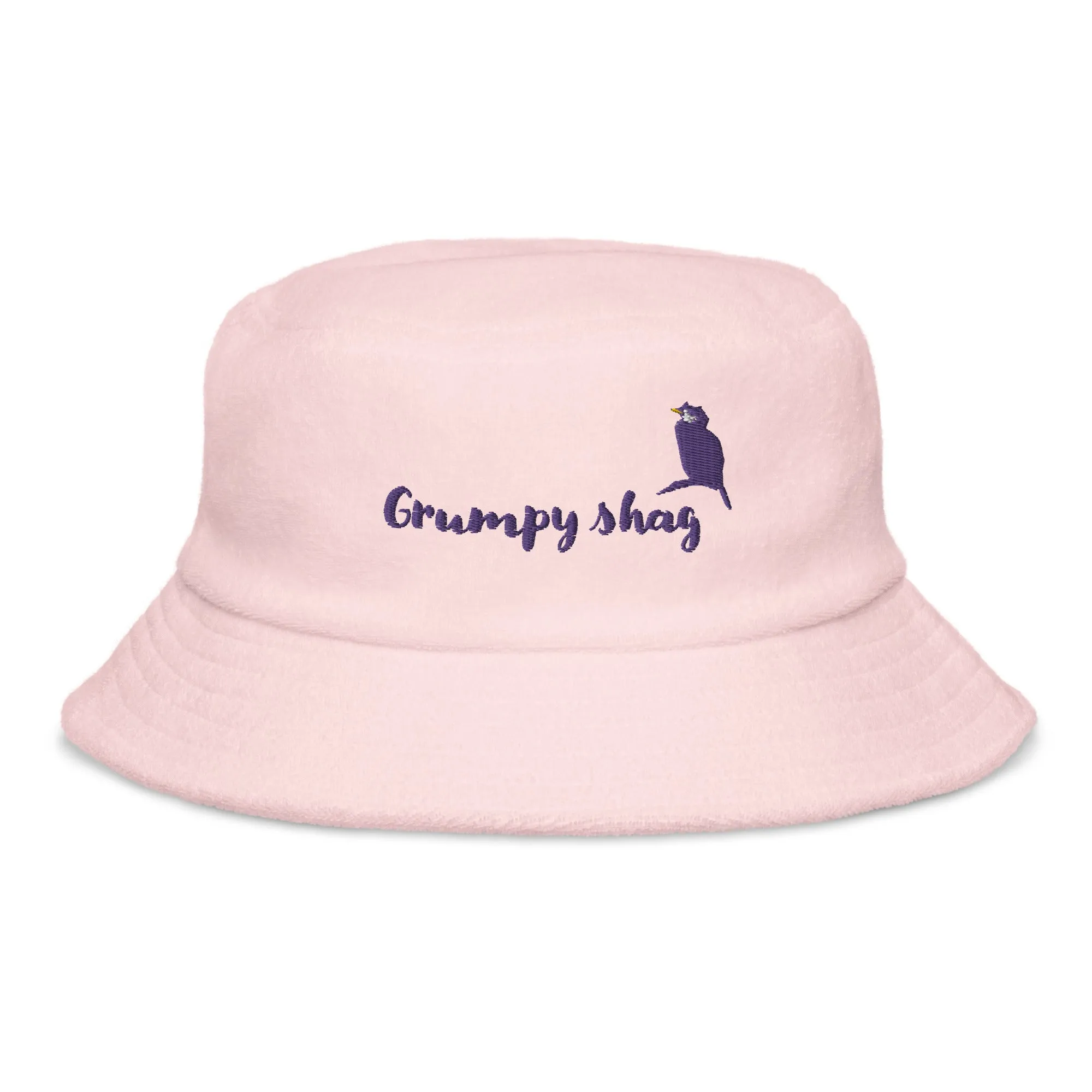 Grumpy shag Unstructured terry cloth bucket hat