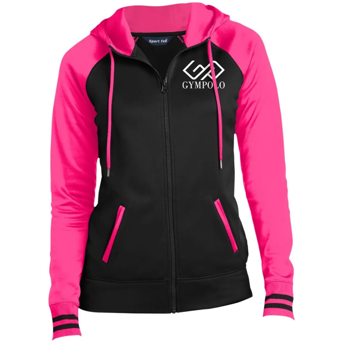 GYMPOLO-(PNG) LST236 Ladies' Sport-Wick® Full-Zip Hooded Jacket