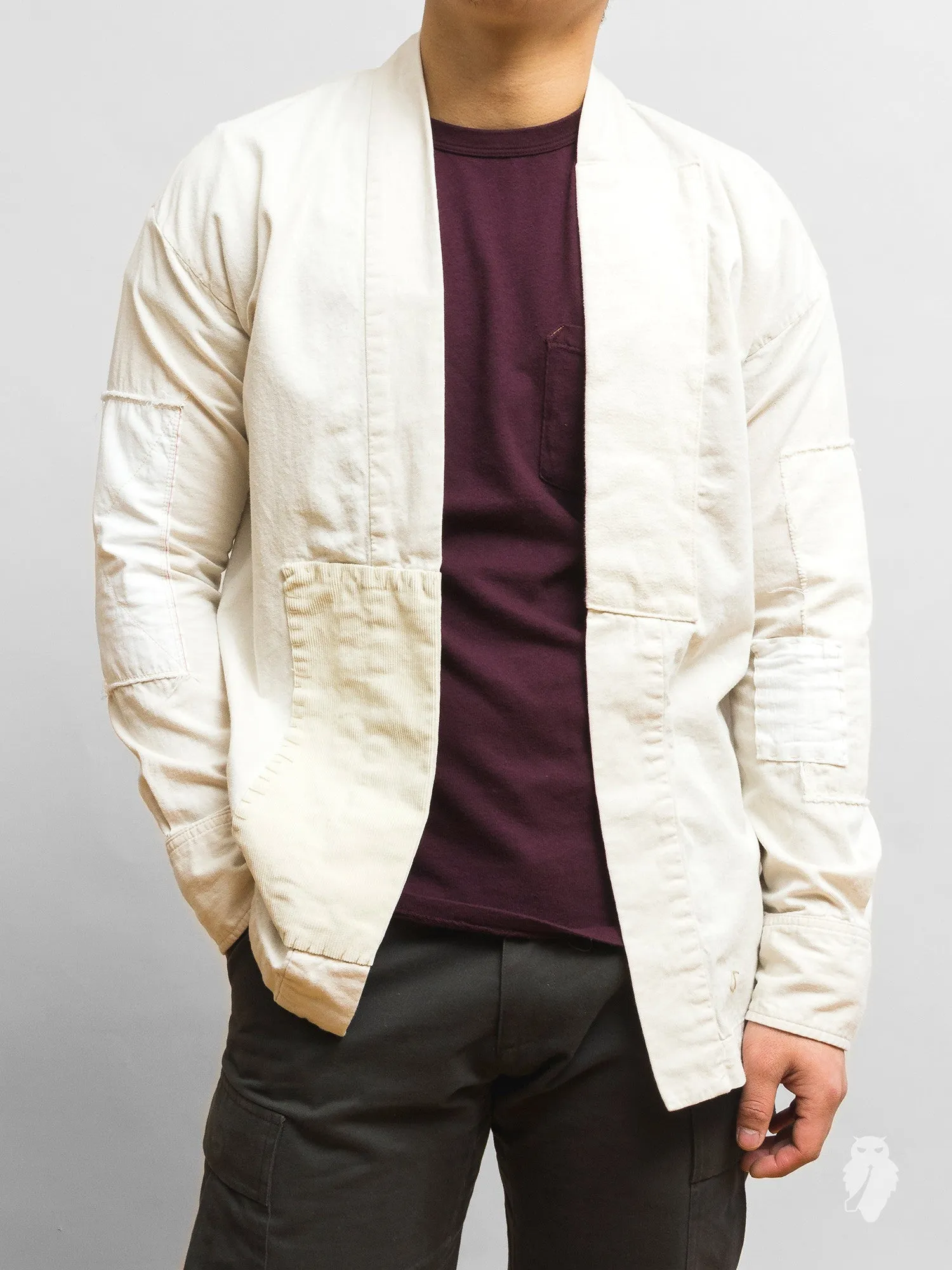 Haori Western Denim Shirt in White