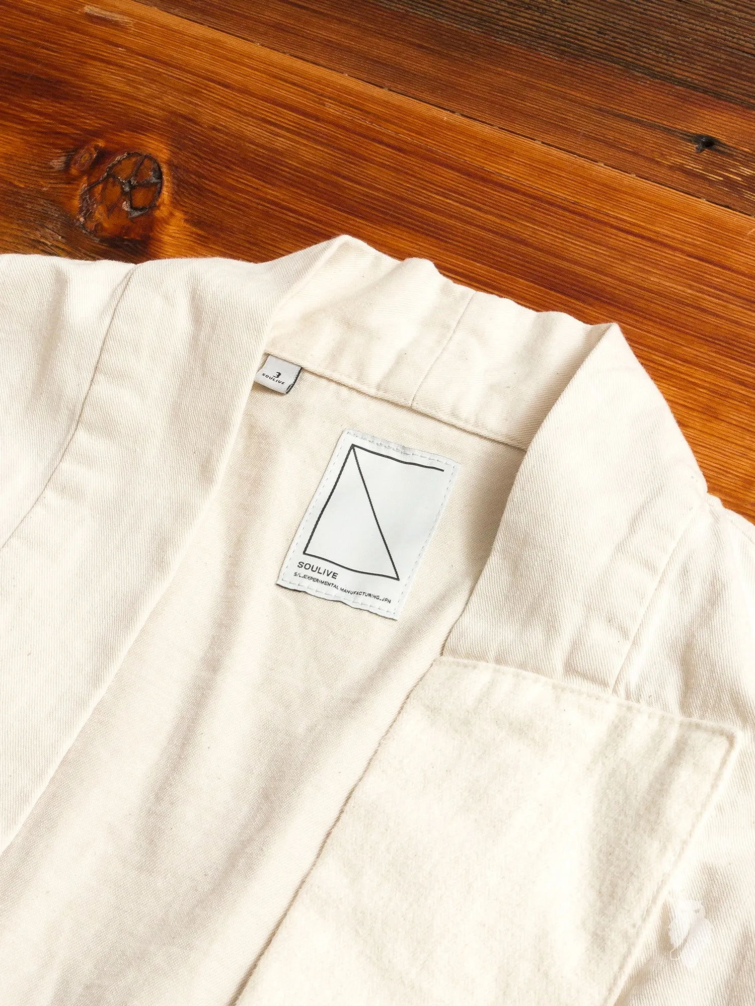 Haori Western Denim Shirt in White