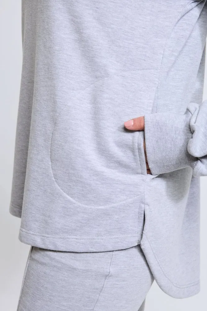 Heather Gray Oversized Hoodie