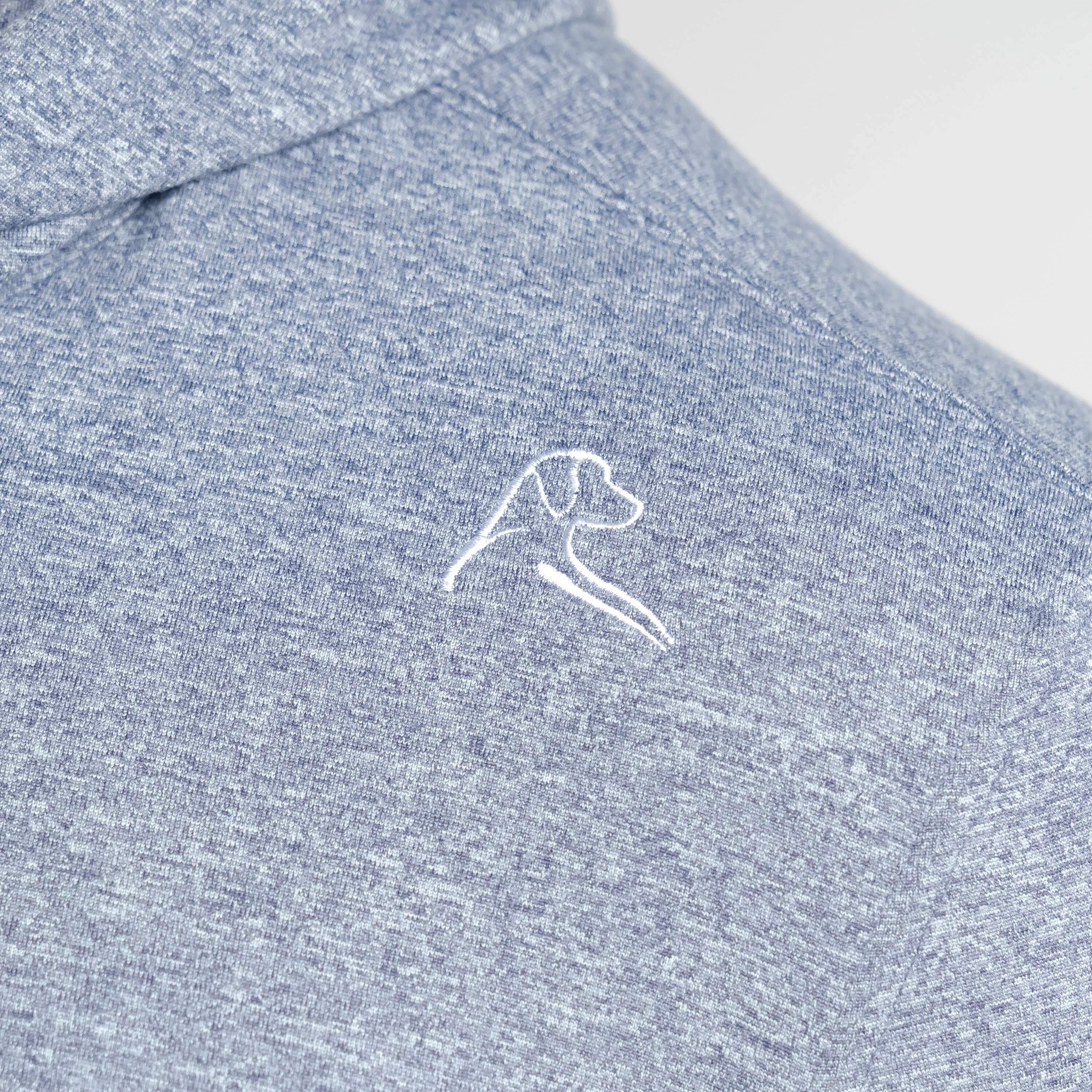 Hesi Performance Hoodie | Heather - Steel Grey/White