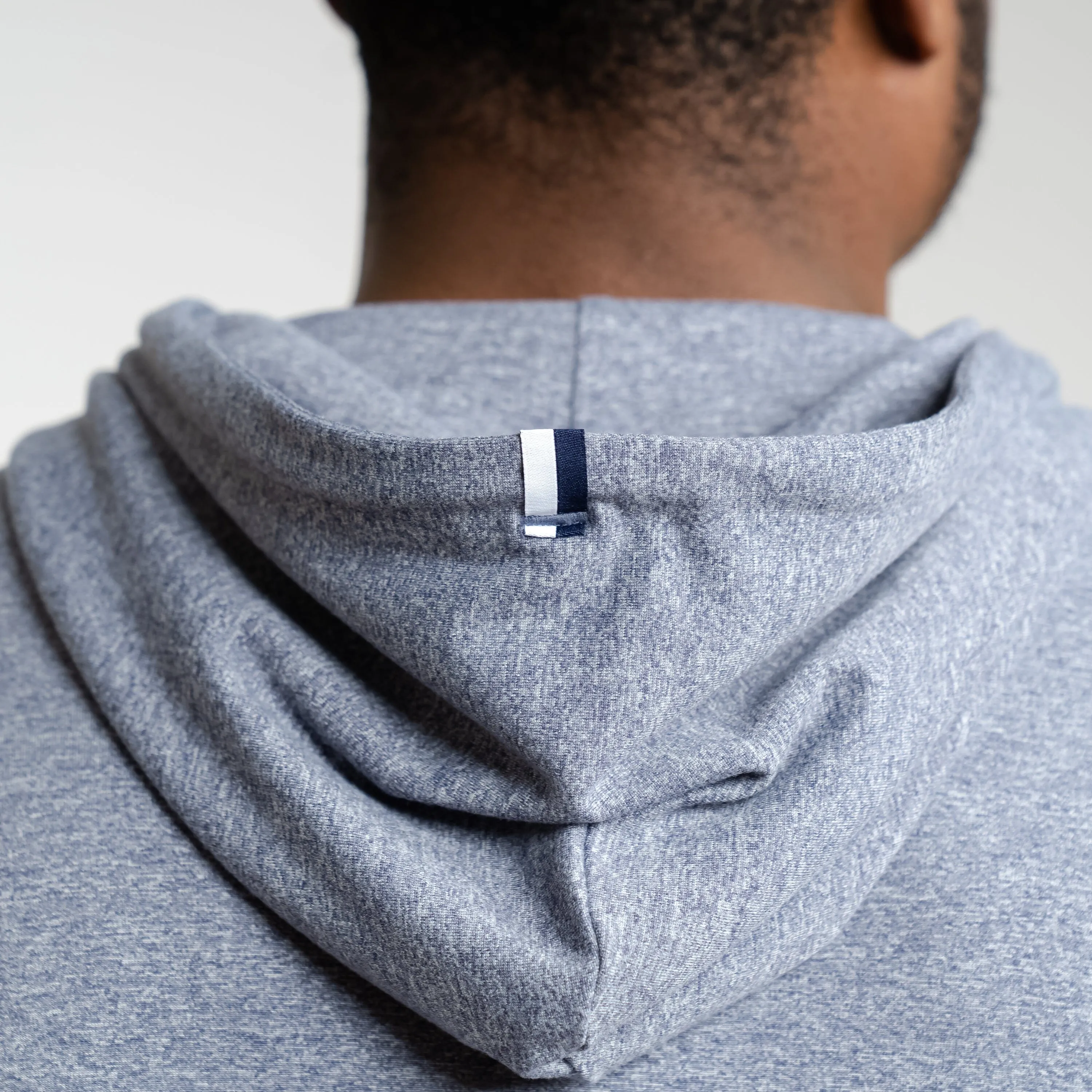 Hesi Performance Hoodie | Heather - Steel Grey/White