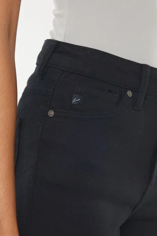 High Rise Black Denim Shorts