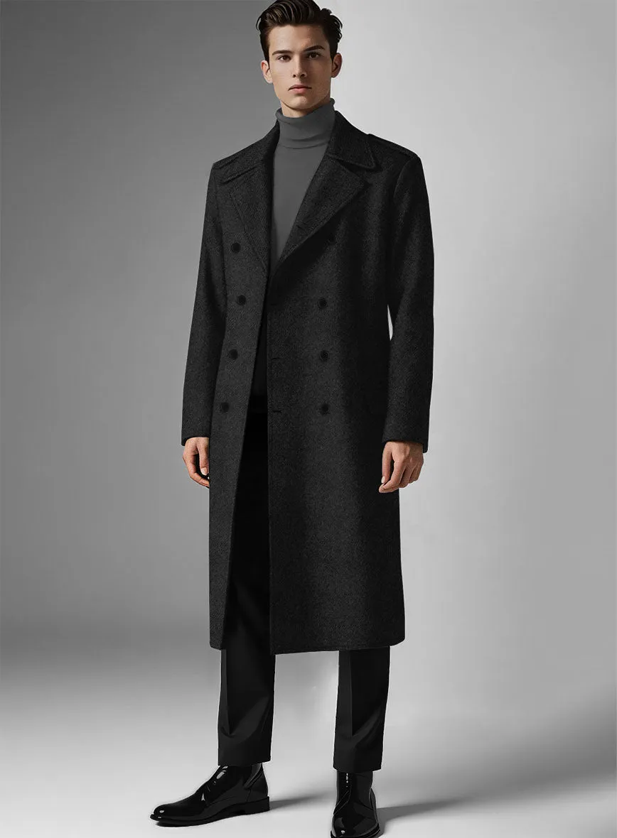 Highlander Black Tweed GQ Overcoat