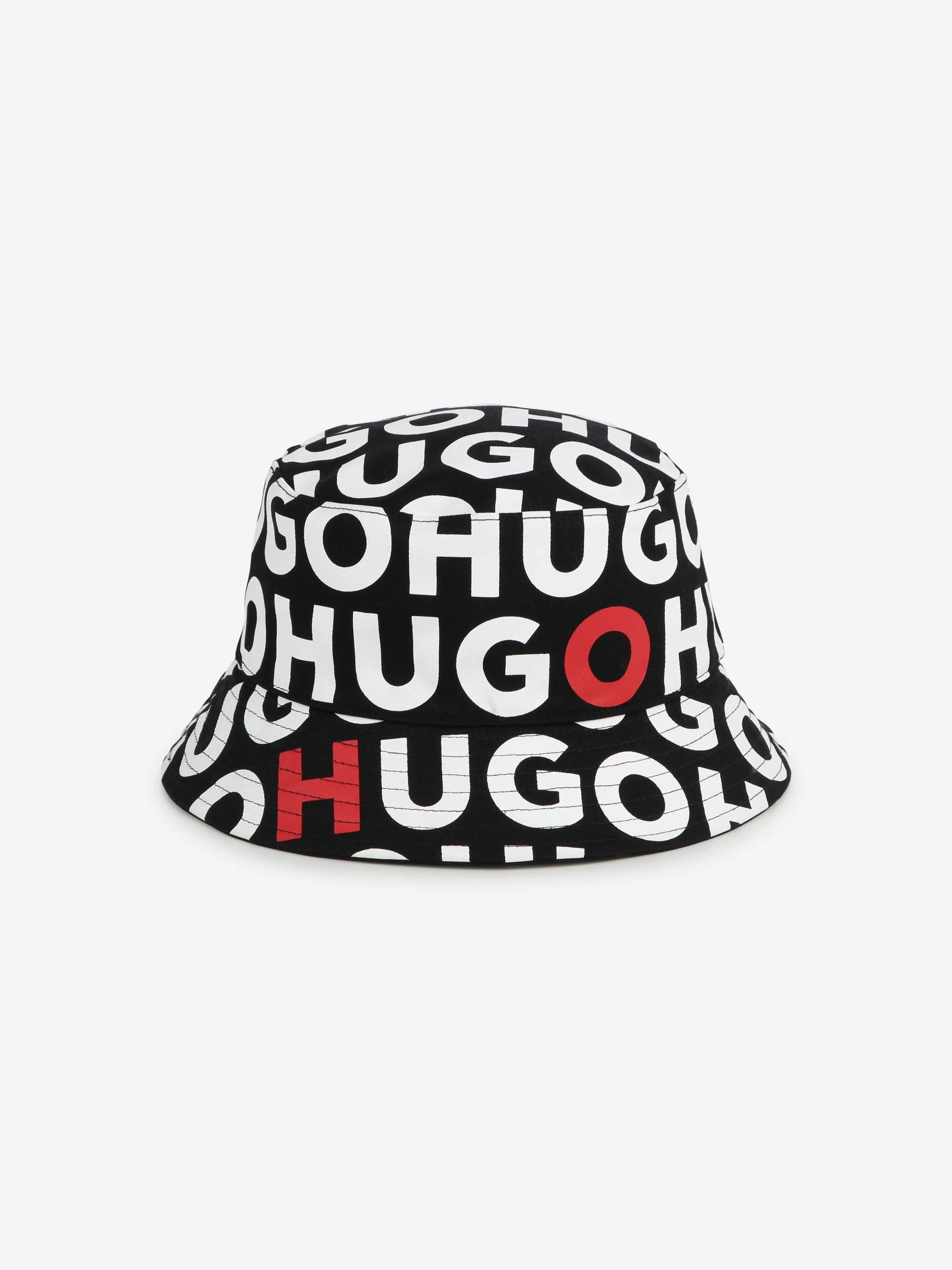 Hugo Kids Reversible Bucket Hat in Black