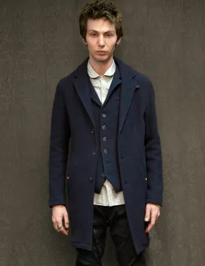 IMMORTAL Silverstone Frock Style Coat - Navy Waffle