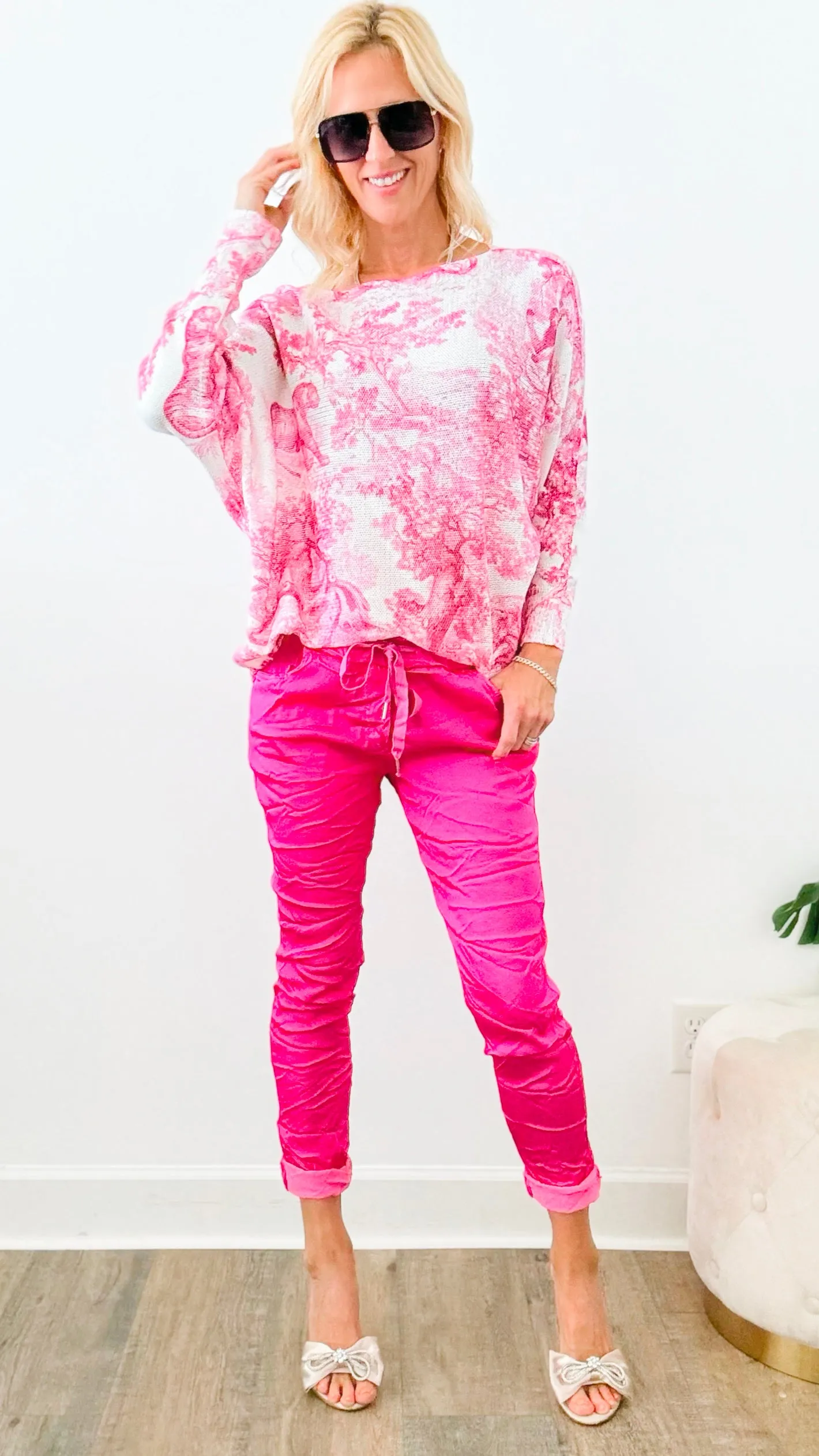 Italian Wish List Moonlit Jogger - Fuchsia