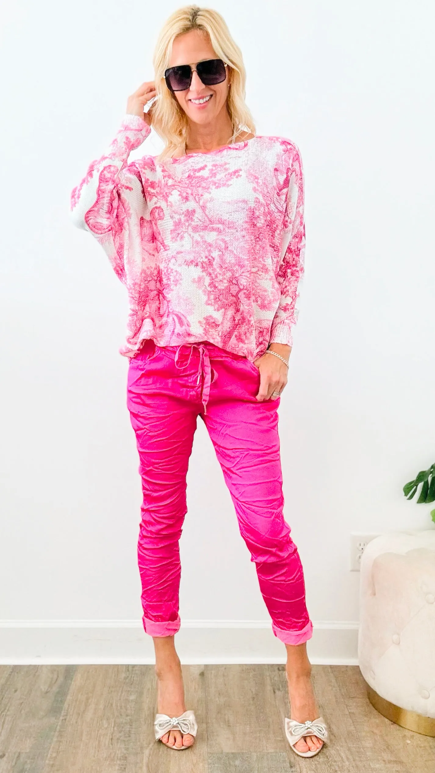 Italian Wish List Moonlit Jogger - Fuchsia