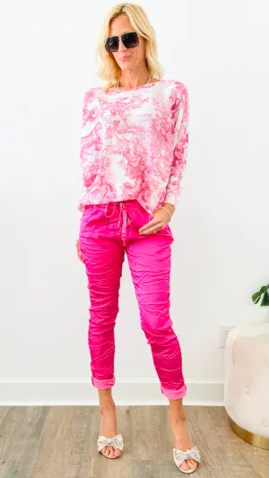 Italian Wish List Moonlit Jogger - Fuchsia