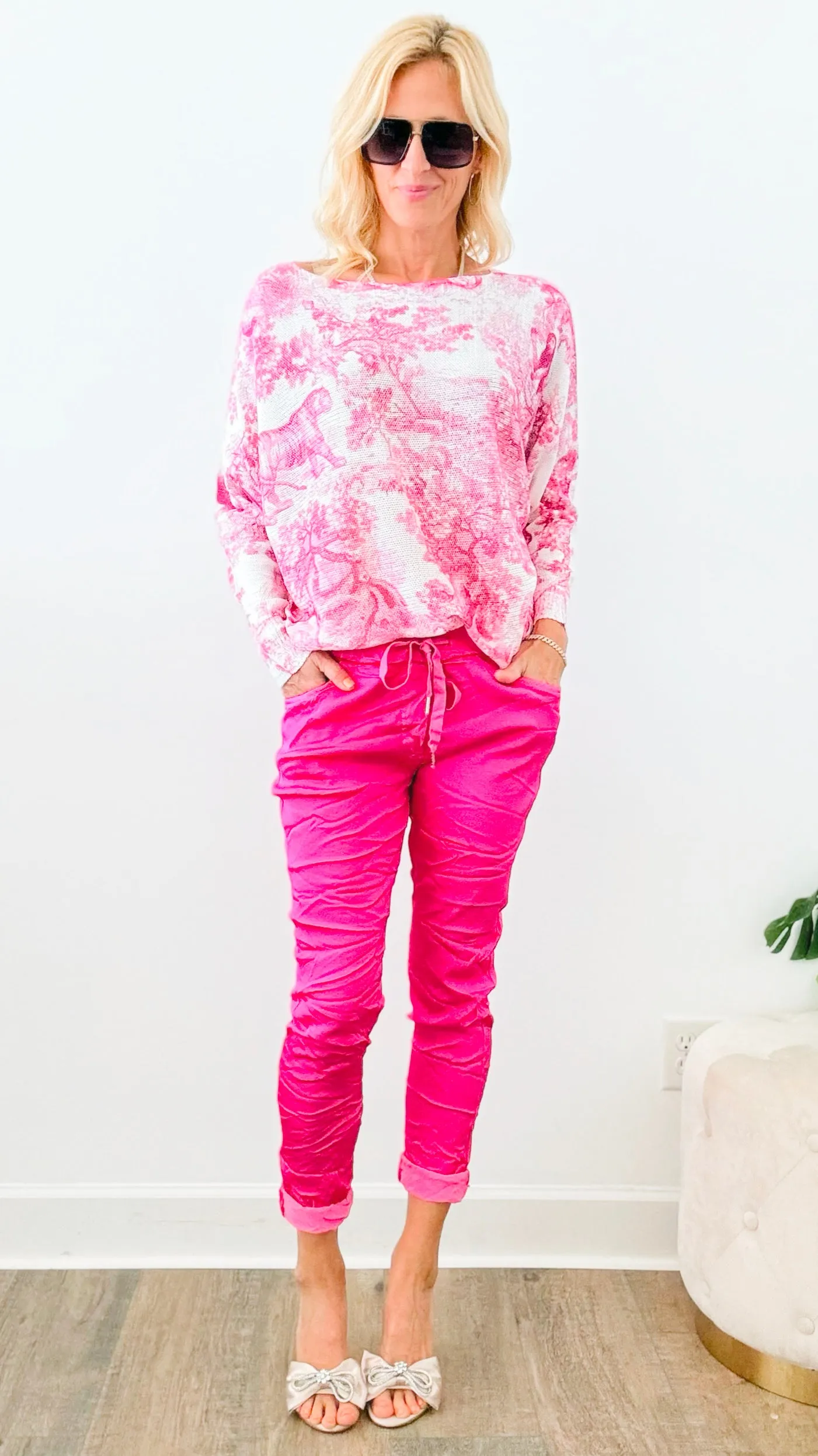 Italian Wish List Moonlit Jogger - Fuchsia