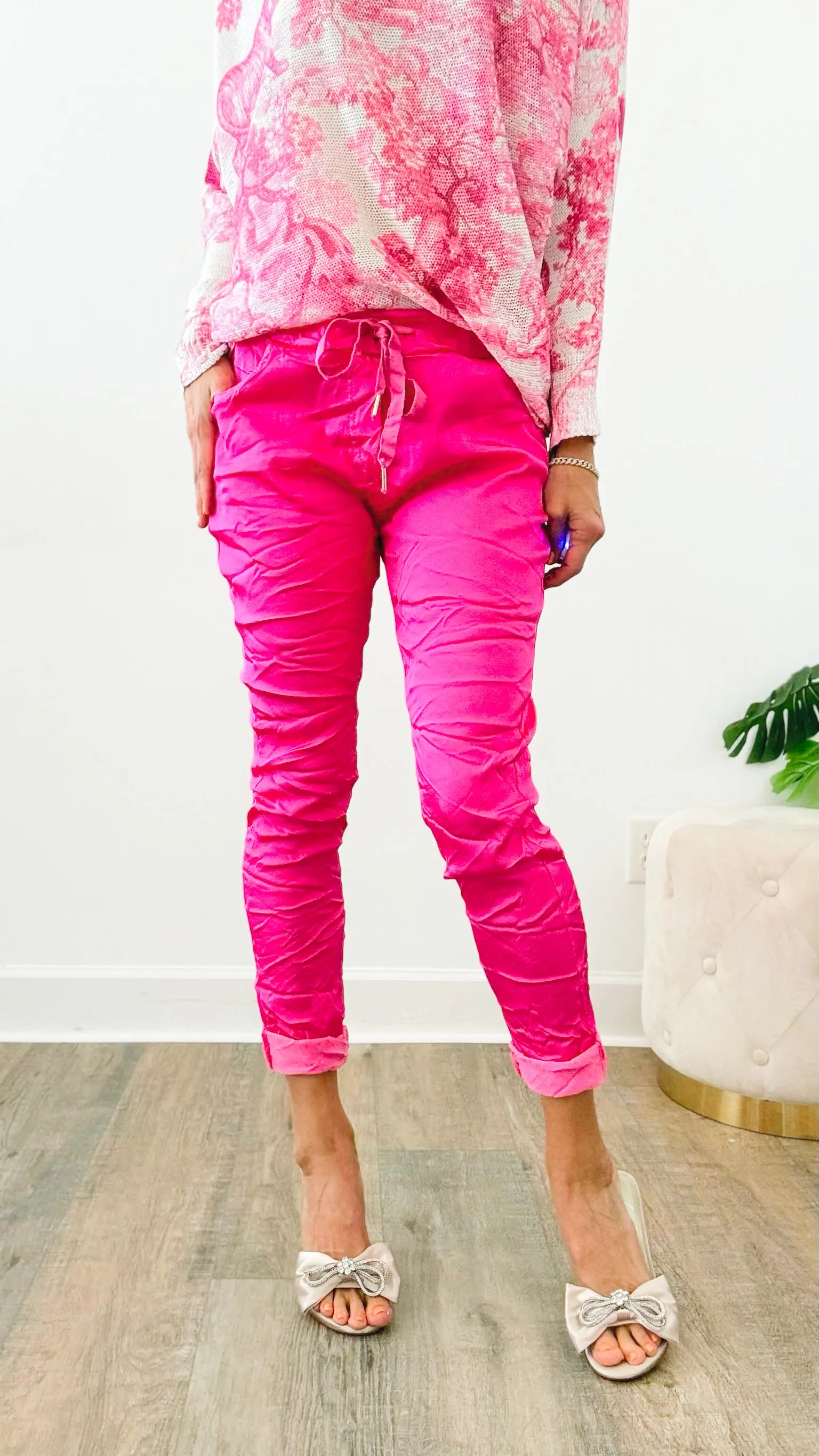 Italian Wish List Moonlit Jogger - Fuchsia