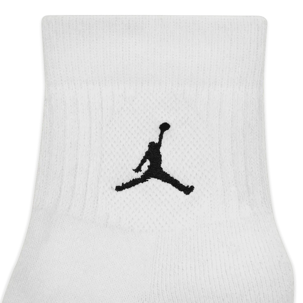 Jordan Everyday Ankle Socks (3 Pairs) 'White/Black'