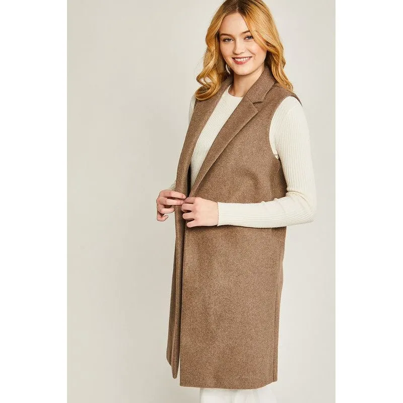 JQ Fleece Long Line Vest