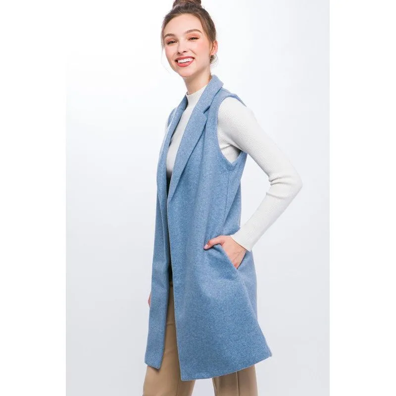 JQ Fleece Long Line Vest