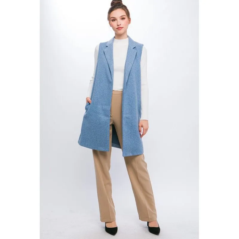 JQ Fleece Long Line Vest