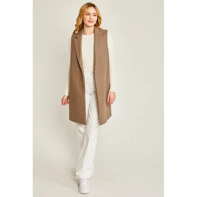 JQ Fleece Long Line Vest