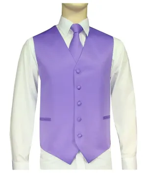 Lavender Vest and Tie Set