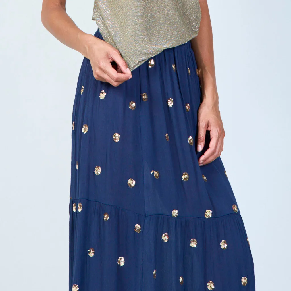 Maxi skirt with sequin details wholesale