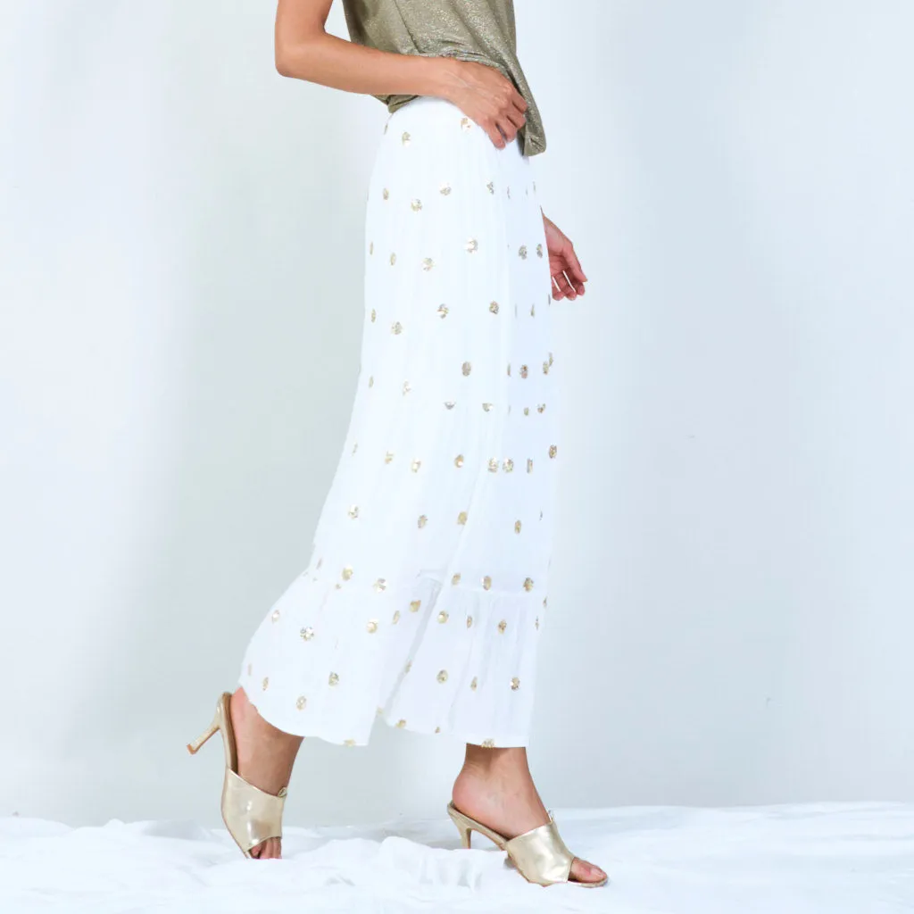 Maxi skirt with sequin details wholesale