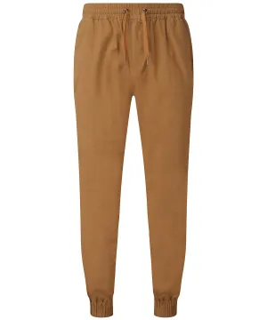 Mens twill jogger | Camel