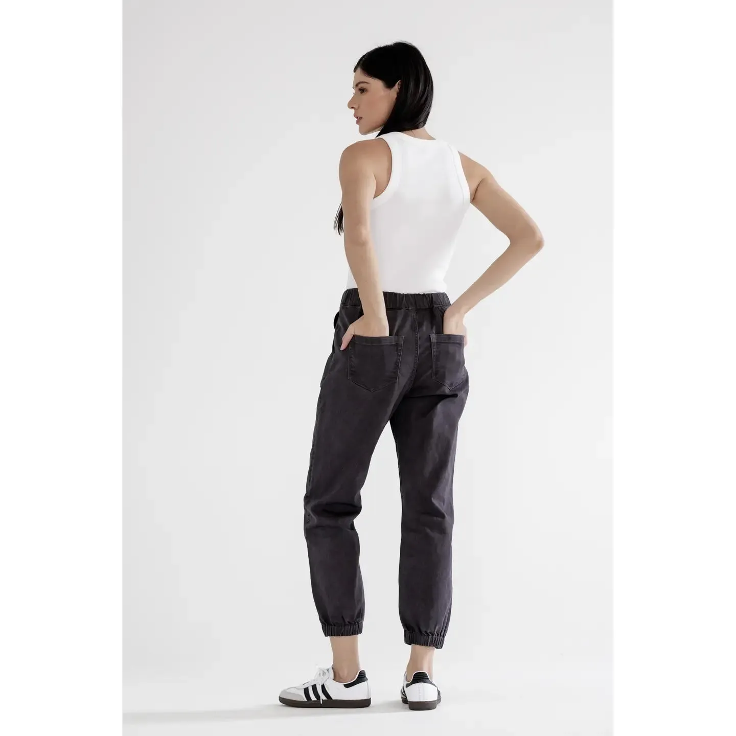 Mica Denim High Rise Crop Jogger