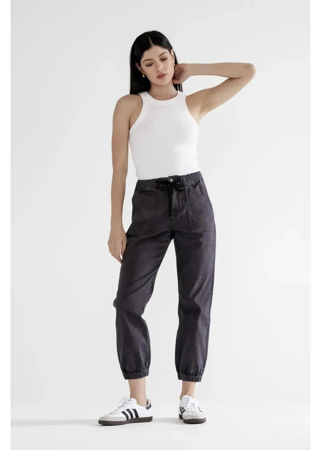 Mica Denim High Rise Crop Jogger