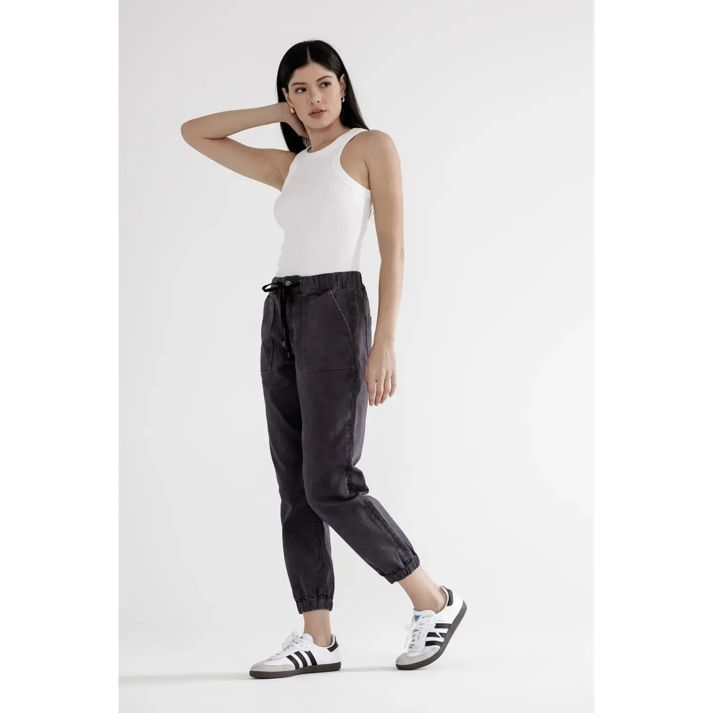 Mica Denim High Rise Crop Jogger