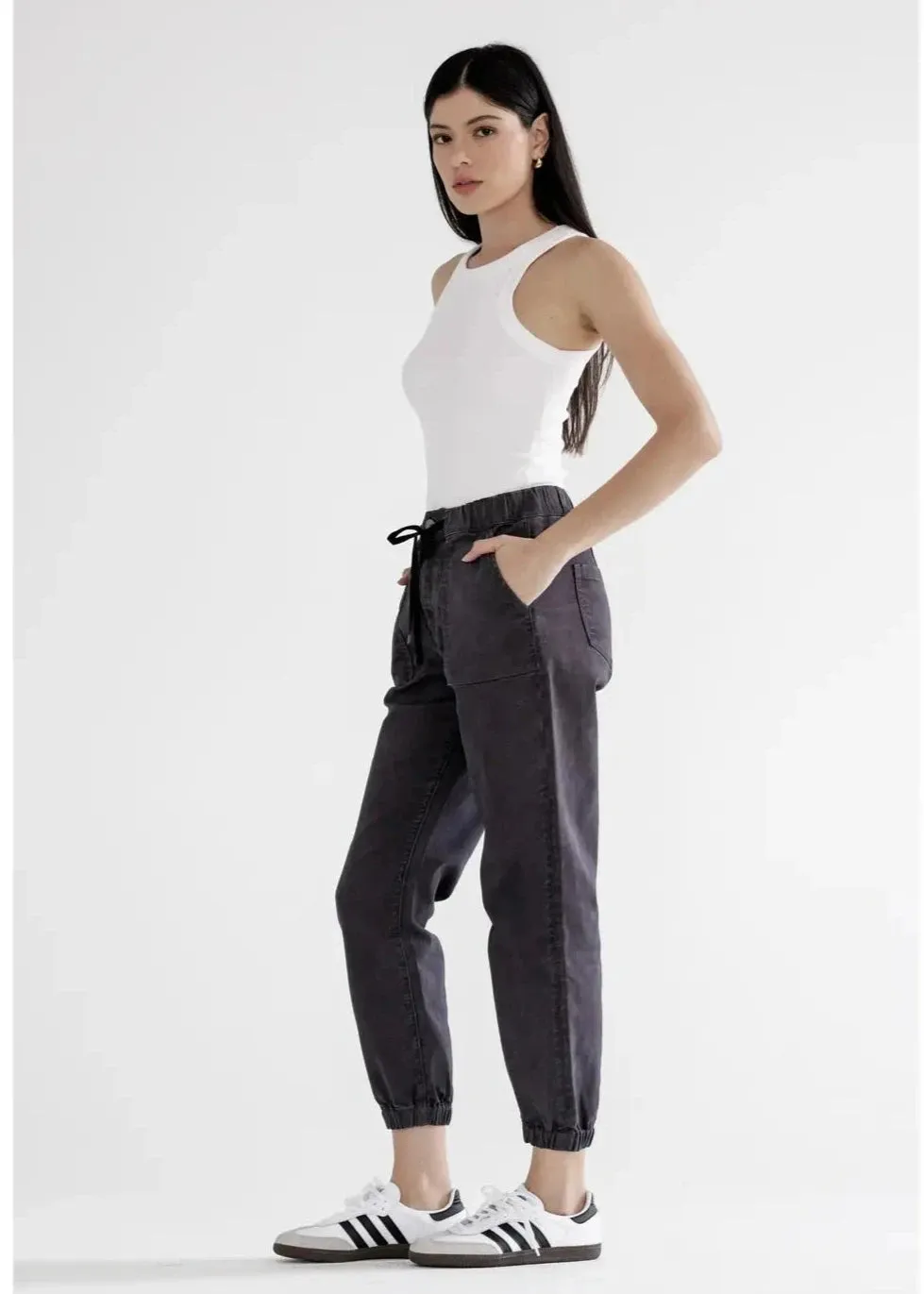 Mica Denim High Rise Crop Jogger