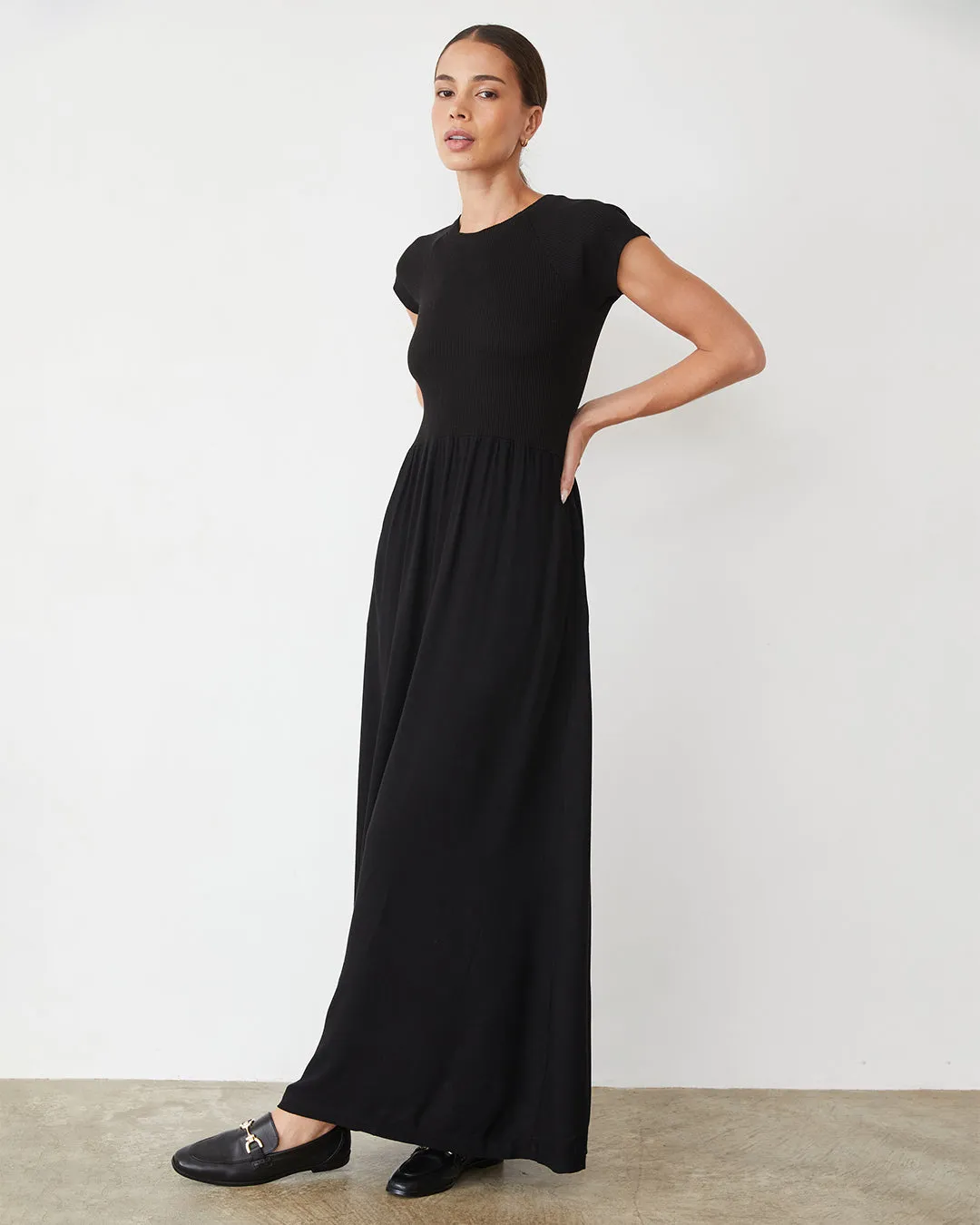 Mix Media Maxi Dress