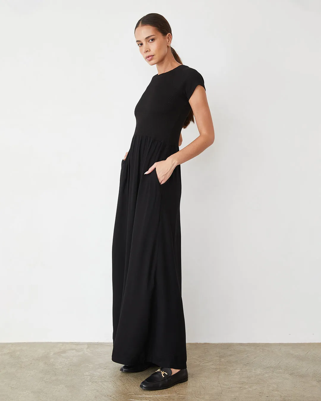 Mix Media Maxi Dress