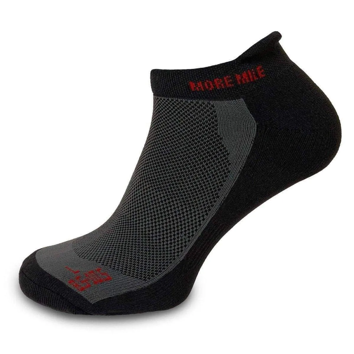 More Mile Pace Comfort Running Socks - Grey