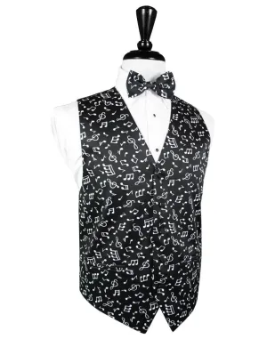 Music Notes Tuxedo Vest