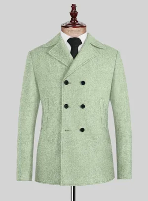 Naples Pista Green Tweed Pea coat