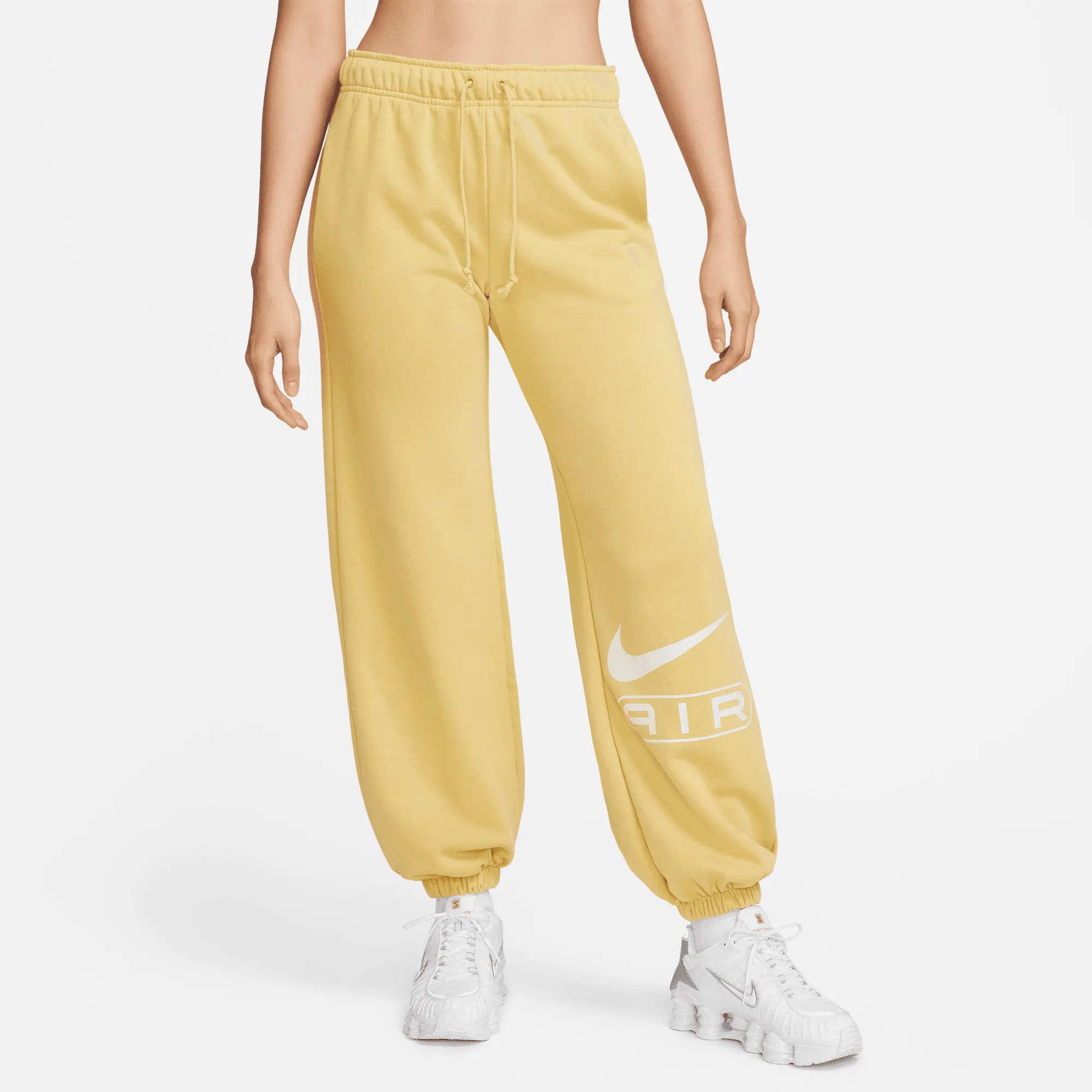 Nike Air Women's Gold Mid-Rise Fleece Joggers