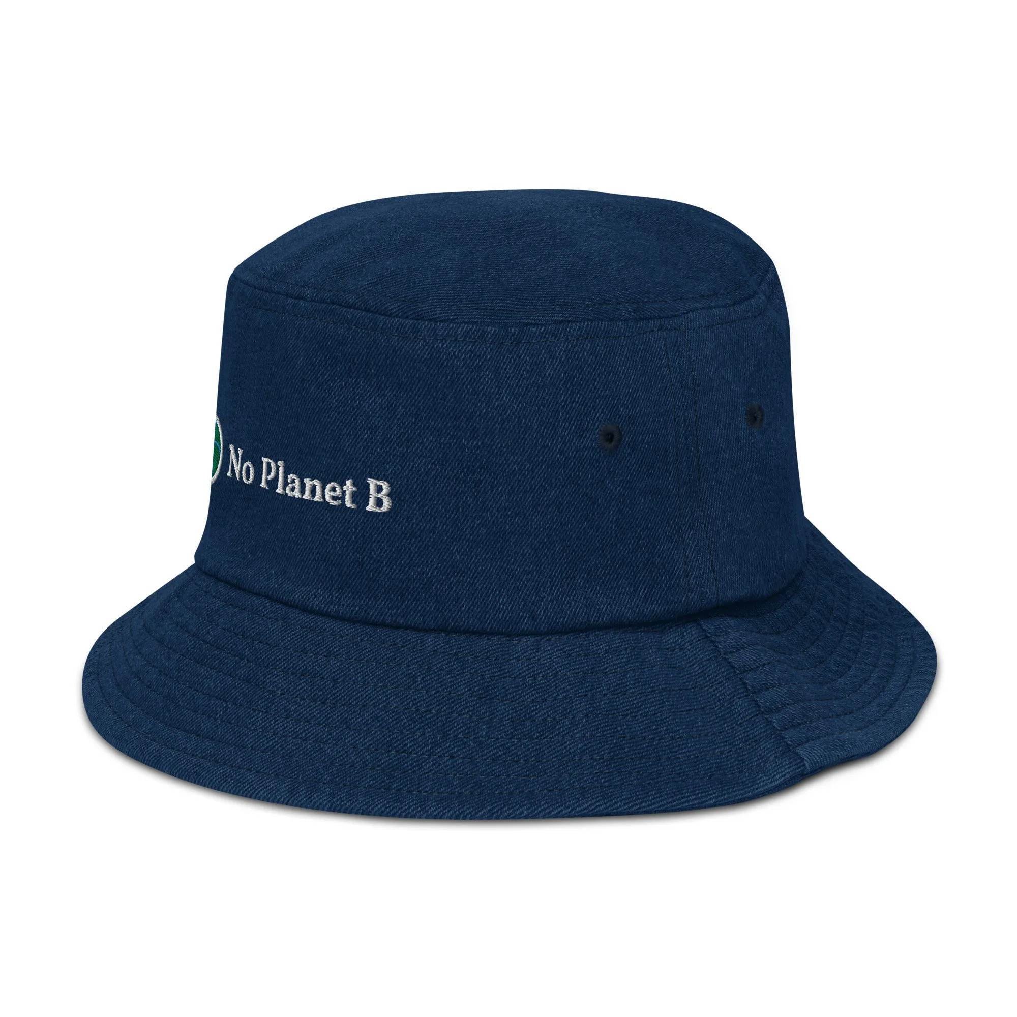 No Planet B Denim Bucket Hat